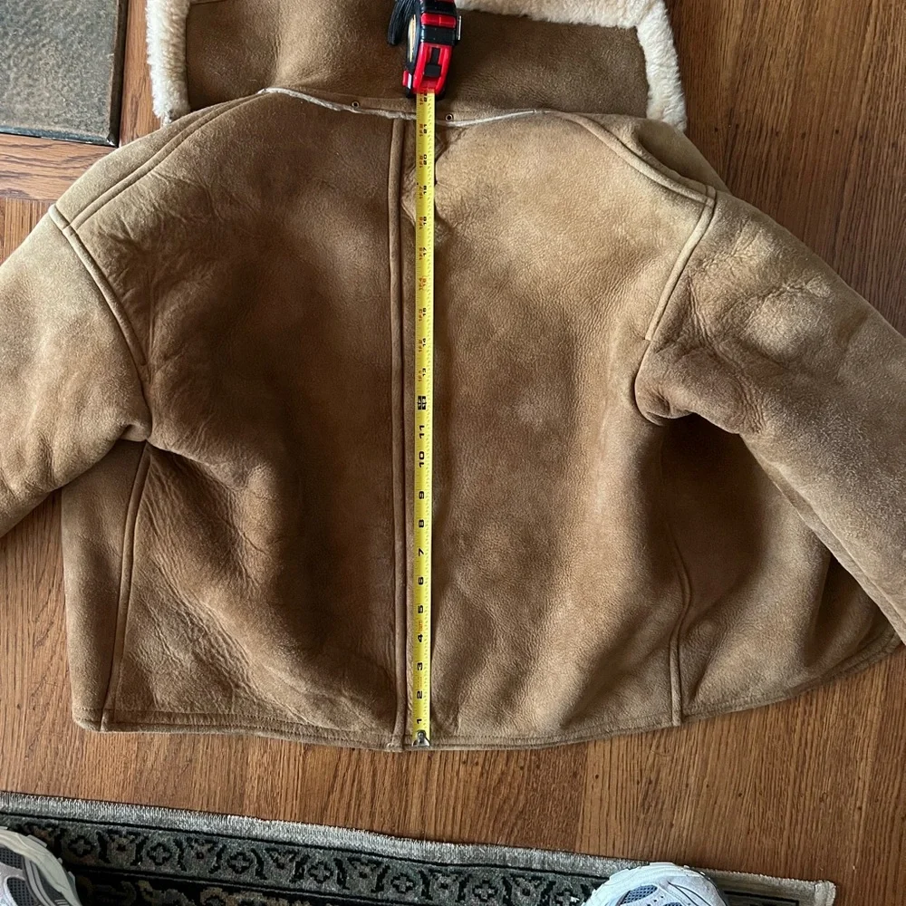 Saks Fifth Avenue Tan Shearling Jacket - Picture 7 of 7